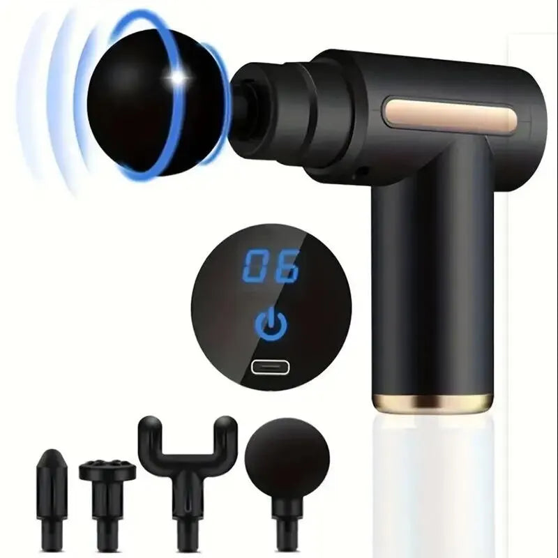 Deep Tissue Percussion Massage Gun (30-Speed Levels, Low Noise, Full-Body Muscle Recovery Device)