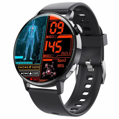 Advanced Health Smartwatch – ECG, Blood Pressure & SpO₂ Monitoring with App Tracking