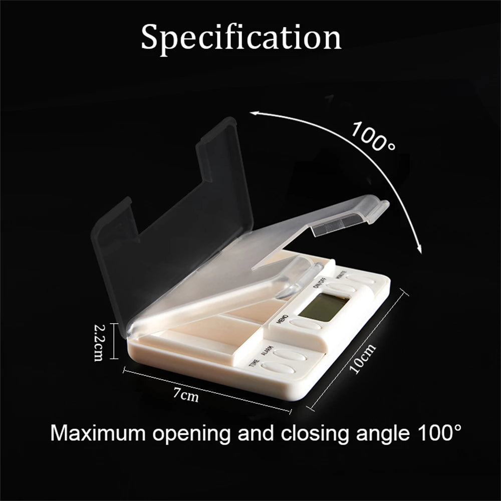 Electronic Pill Organizer with Alarm (4-Compartment)