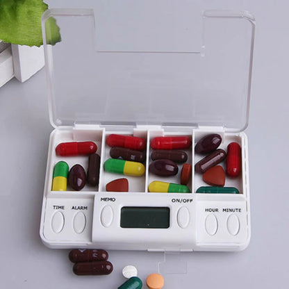 Electronic Pill Organizer with Alarm (4-Compartment)