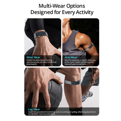 Screenless Smart Health Bracelet – Blood Pressure, ECG Monitoring & SOS Alert with App Tracking