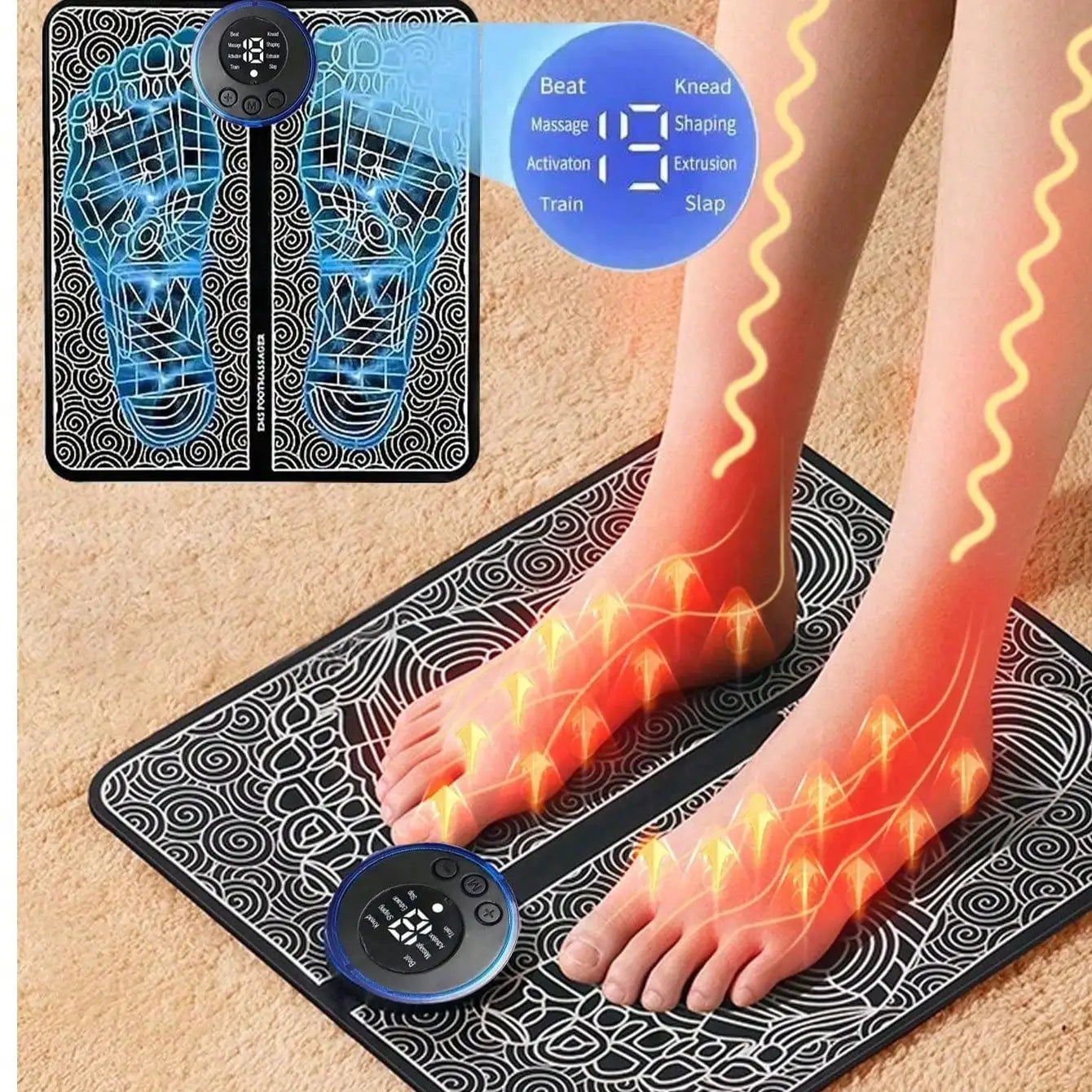 EMS Foot Circulation Massager Pad – Electric Muscle Stimulation Mat for Relaxation & Recovery