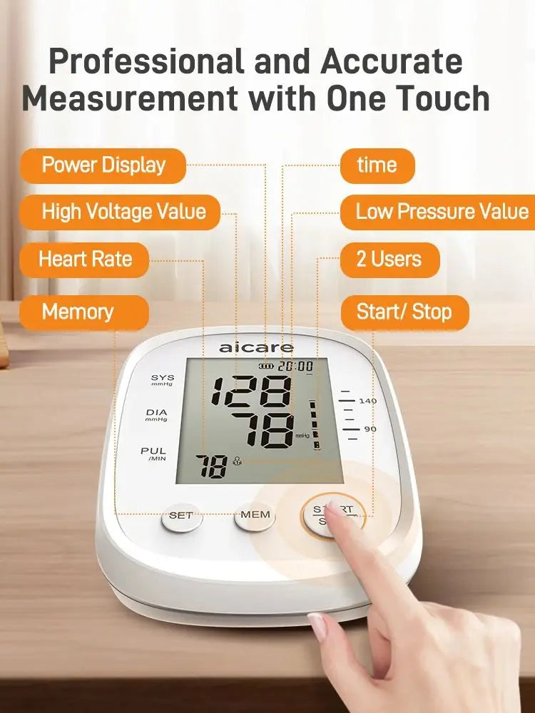 Digital Arm Blood Pressure Monitor – Portable Automatic BP Machine with Easy-Read Display