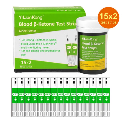 Blood Ketone Monitoring Kit – Accurate Ketone Meter with Test Strips for Home Testing