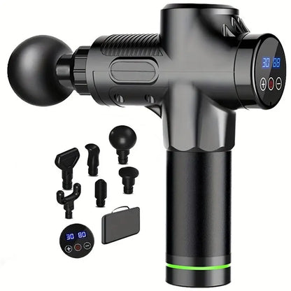 Deep Tissue Percussion Massage Gun (30-Speed Levels, Low Noise, Full-Body Muscle Recovery Device)