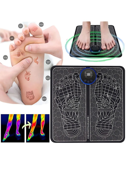 EMS Foot Circulation Massager Pad – Electric Muscle Stimulation Mat for Relaxation & Recovery