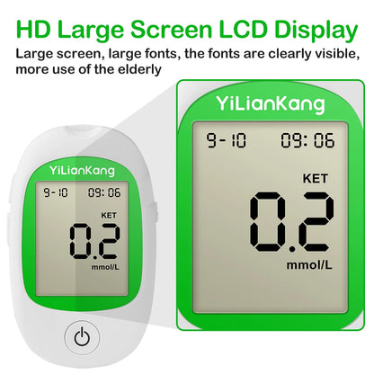 Blood Ketone Monitoring Kit – Accurate Ketone Meter with Test Strips for Home Testing