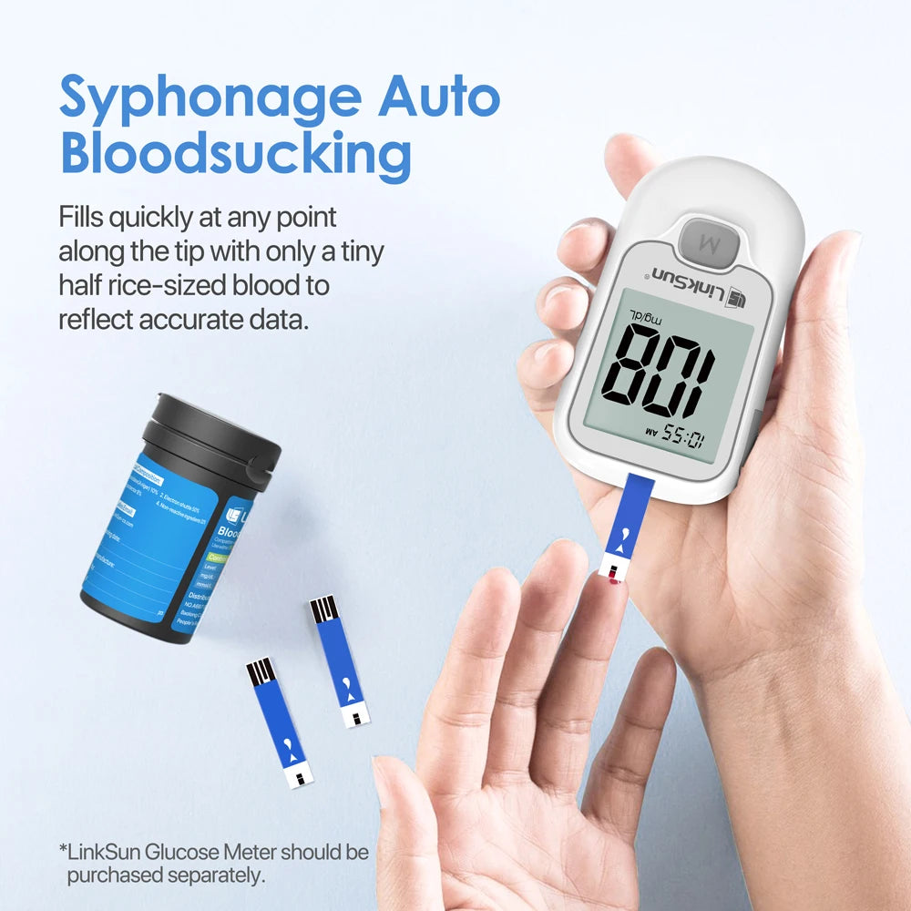 Linksun Blood Glucose Meter Kit (Glucometer + Strips)