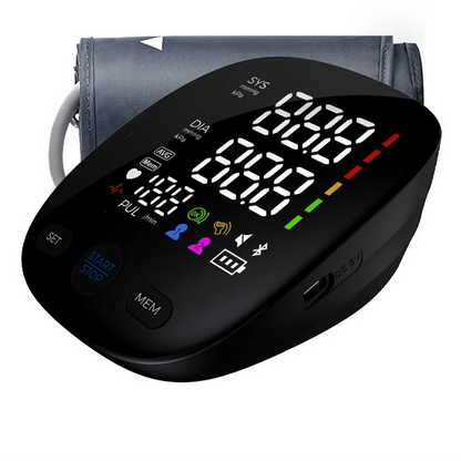 LED Smart Automatic Upper Arm Blood Pressure Monitor – Home Use BP Machine with Large Display