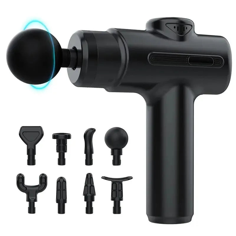 Multi-Head Deep Tissue Massage Gun – Full-Body Muscle Recovery Device with Interchangeable Heads & Quiet Operation
