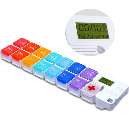 7-Day Weekly Smart Pill Organizer with Reminder (AM/PM)