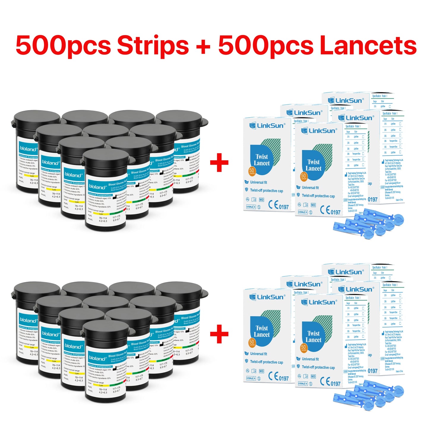 Linksun Blood Glucose Meter Kit (Glucometer + Strips)