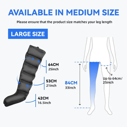 Pneumatic Leg Compression Massager – Air Compression Boots for Circulation Support & Muscle Recovery