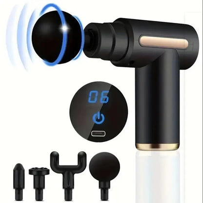 Deep Tissue Percussion Massage Gun (30-Speed Levels, Low Noise, Full-Body Muscle Recovery Device)
