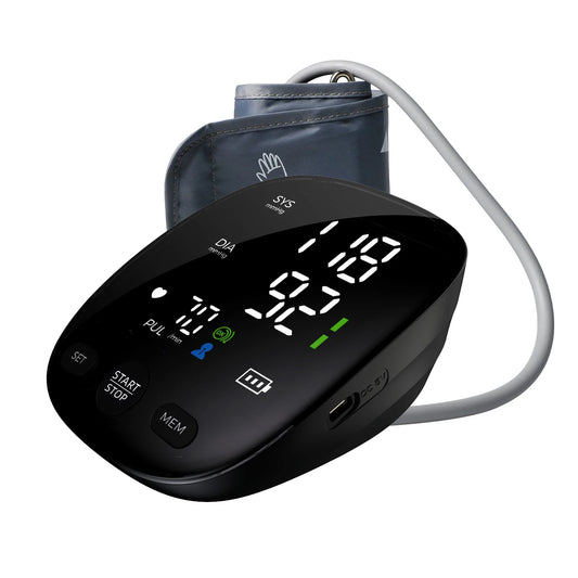 LED Smart Automatic Upper Arm Blood Pressure Monitor – Home Use BP Machine with Large Display